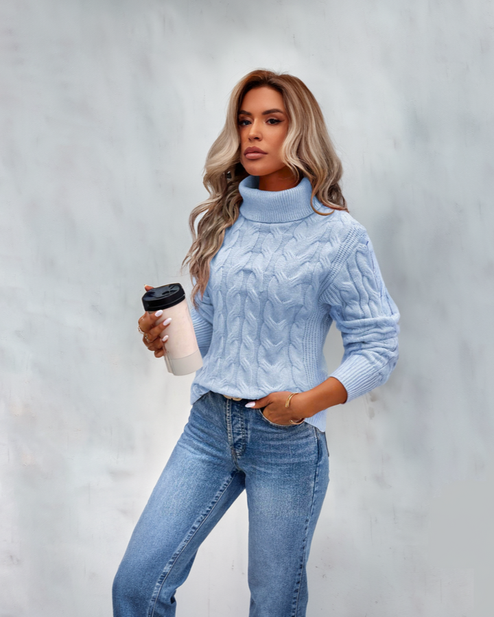 Bella | Cable Knit Turtleneck Sweater for Women
