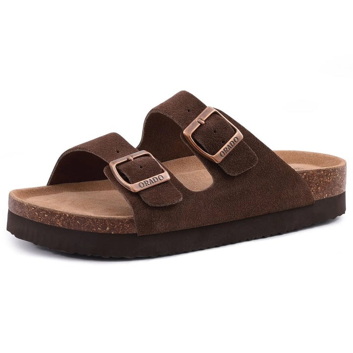 Selvara | Mules in camoscio con fibbia