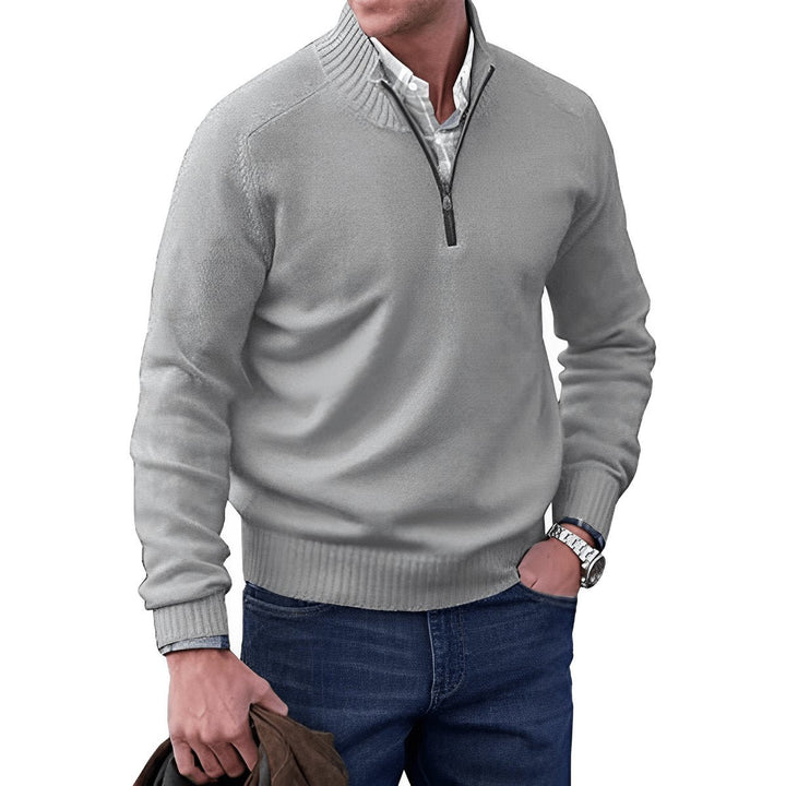 Elias | Knit Sweater – Regular Fit with Quarter-Zip for Men