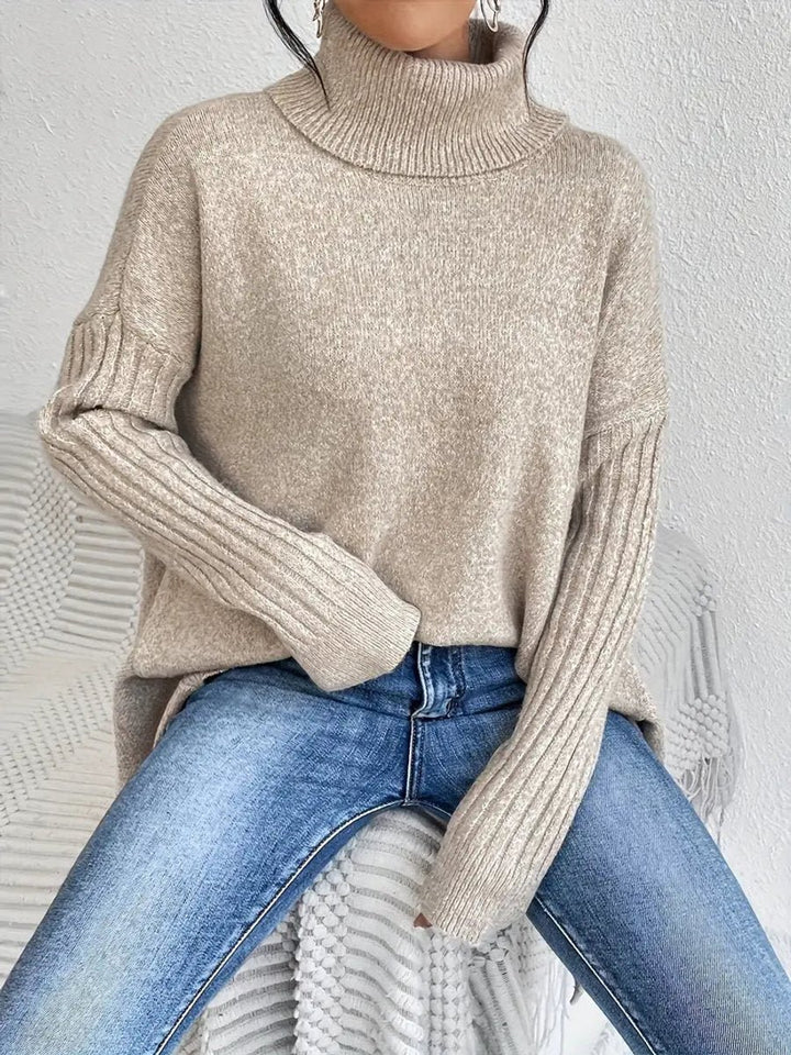 Greta | Oversized Turtleneck Sweater – Cozy Chic Look for Women