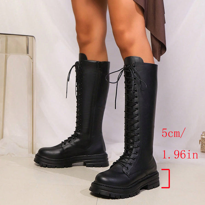 Vantelle | Markante Schnürstiefel für Damen mit knöchelhohem Schaft und Plateausohle