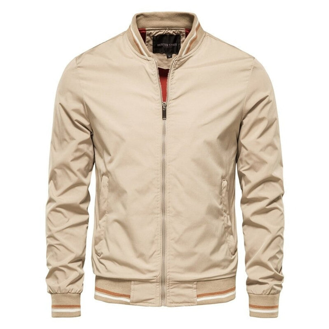 Tobias | Men's Modern Solid-Coloured Bomber Jacket