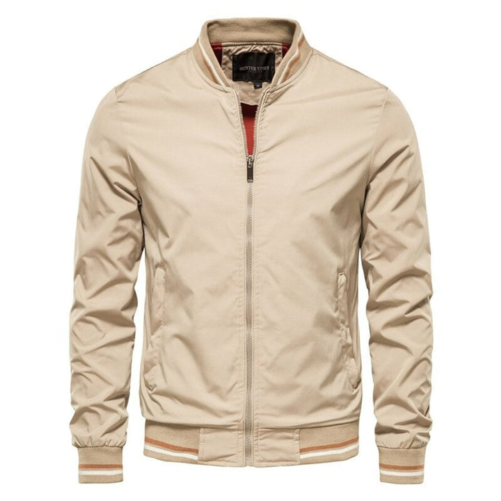 Tobias | Men's Modern Solid-Coloured Bomber Jacket