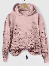 Clara | Stylischer Kapuzenpullover mit Spitzen-Details