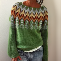 Freja | Geometric Patterned Soft Knit Sweater