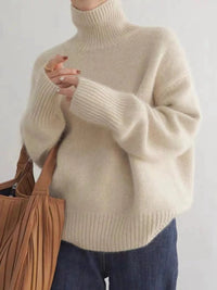 Astrid | Women's Oversized Soft Wool Blend Turtleneck Sweater