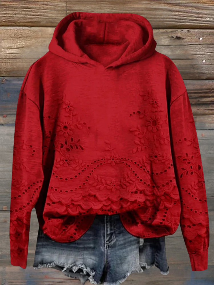 Regine | Floral Hoodie for Women – Casual Relaxed Style