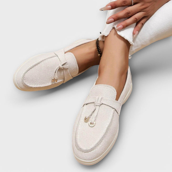 Gamila | Elegante beige Damen-Loafer zum Hineinschlüpfen