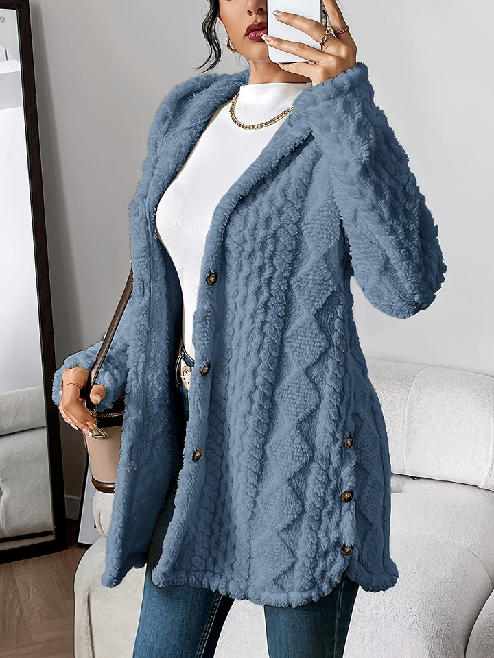 Celestia | Cozy Plush Women’s Hooded Cardigan
