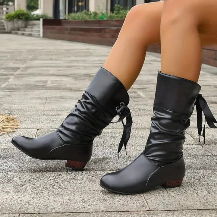 Lazura | Elegante lässige Schnür-Ankle-Boots für Damen mit Blockabsatz