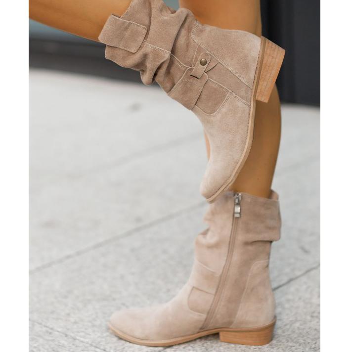 Ellarose | Lässige Slouchy-Ankle-Boots für Damen mit umgeschlagenem Schaft
