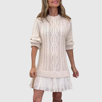 Celeste | Cable Knit Sweater Dress