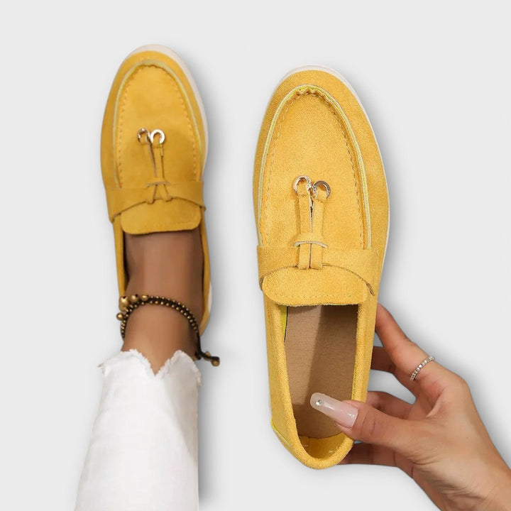 Gamila | Elegante beige Damen-Loafer zum Hineinschlüpfen