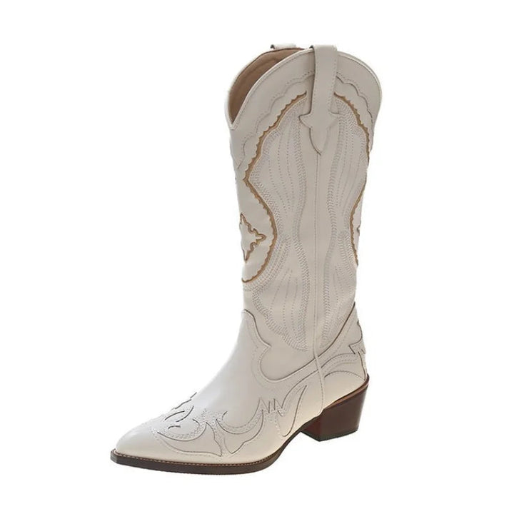 Vivica | Damen Western-Stiefel mit Stickerei