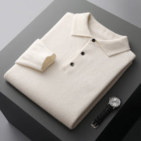 Eldridge | Maglione polo in cotone lavorato a maglia a maniche lunghe
