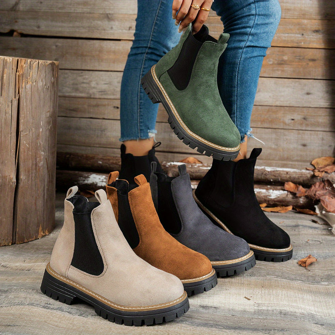 Aurelia | Stylische Chelsea-Stiefeletten mit dicker Sohle für Damen
