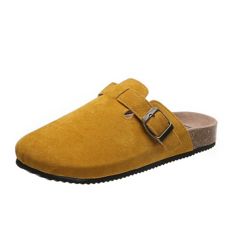 Veloria | Leather Buckle Comfort Clogs