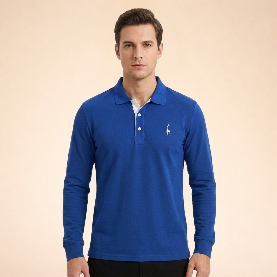 William | Timeless & Comfortable Long Sleeve Polo Shirt