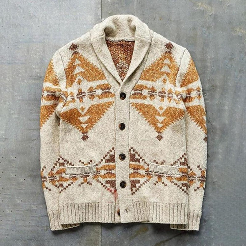 Calder | Vintage Geometric Knit Cardigan