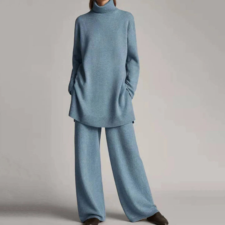 Astrid | Completo comodo in maglia con pullover dolcevita