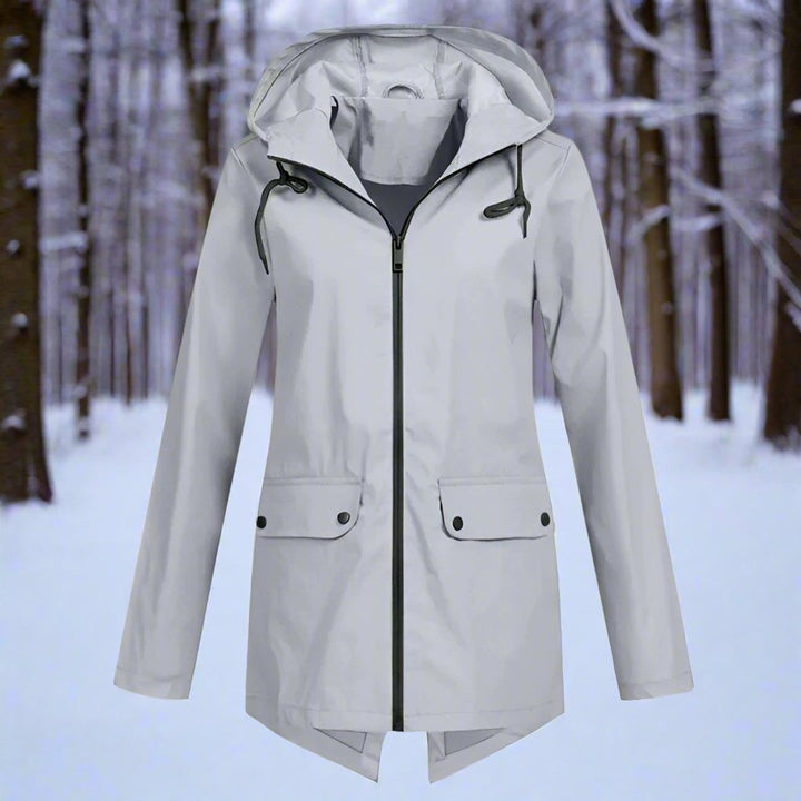 Iris | Elegante wasserdichte Regenjacke mit Kapuze für Damen