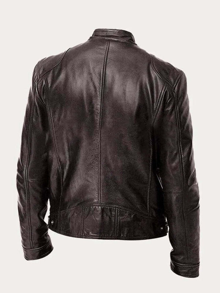 Maverick | Biker Jacket for Men with Genuine Leather Design