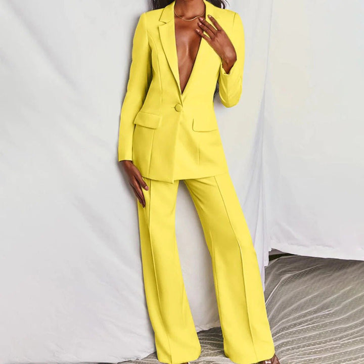 Lemora | Farbenfrohes tailliertes Damen-Set aus Blazer und Hose