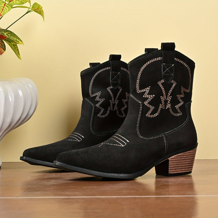 Genevieve | Kurzschaft-Cowboystiefel mit weitem Schaft für Damen