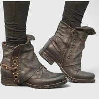 Wysteria | Robuste Ankle Boots für Damen aus Used-Leder
