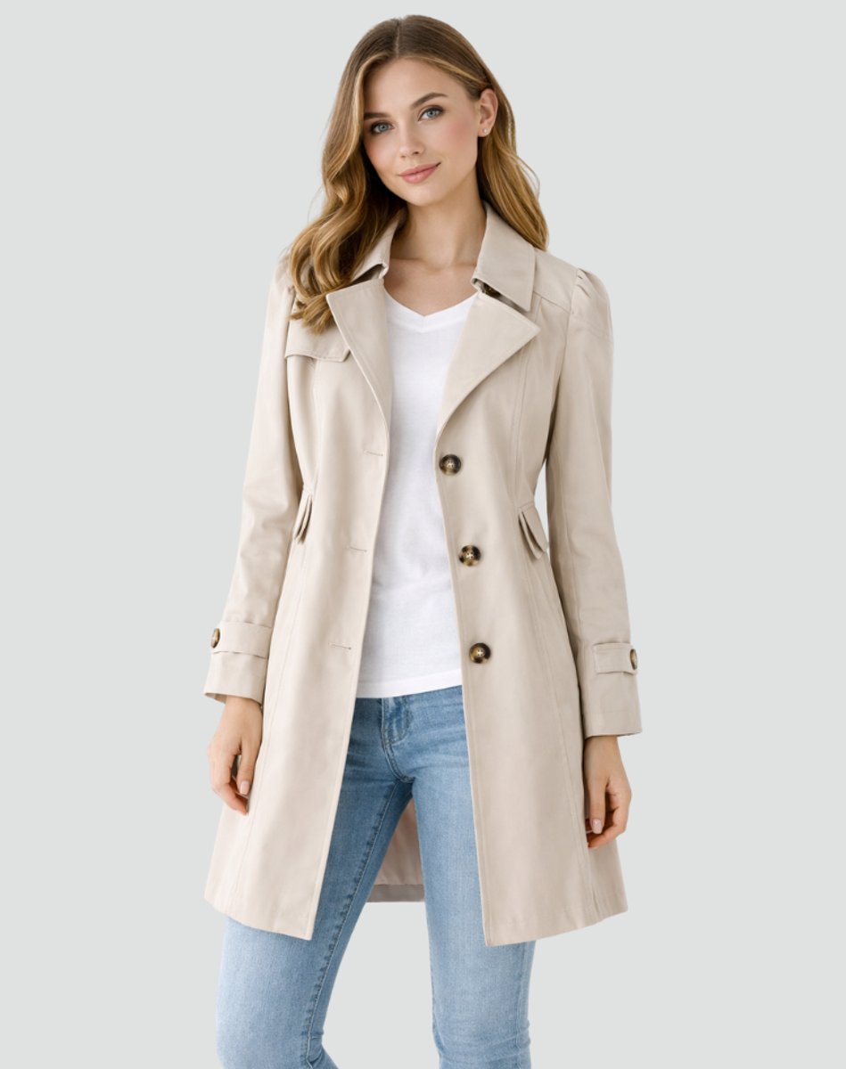 Clara | Trench sartoriale classico di media lunghezza da donna