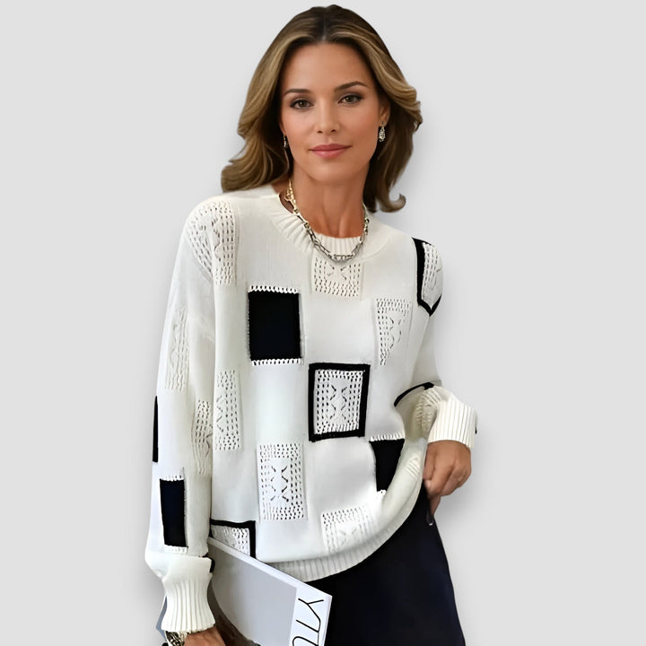Sylvara | Eleganter Strickpullover mit Muster