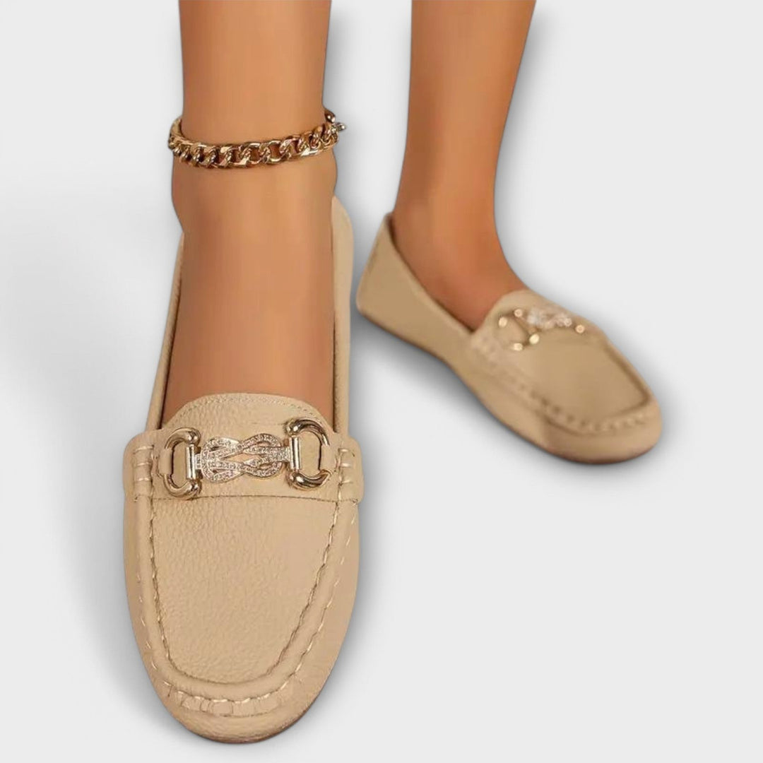Genevieve | Zeitlose flache und leichte Damen-Loafer aus Leder