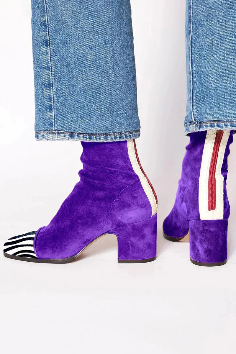 Velmira | Markante Ankle Boots für Damen aus Veloursleder mit Leopardenmuster an der Zehenpartie