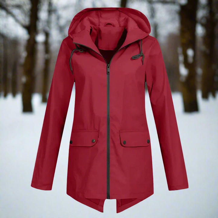 Iris | Elegante wasserdichte Regenjacke mit Kapuze für Damen