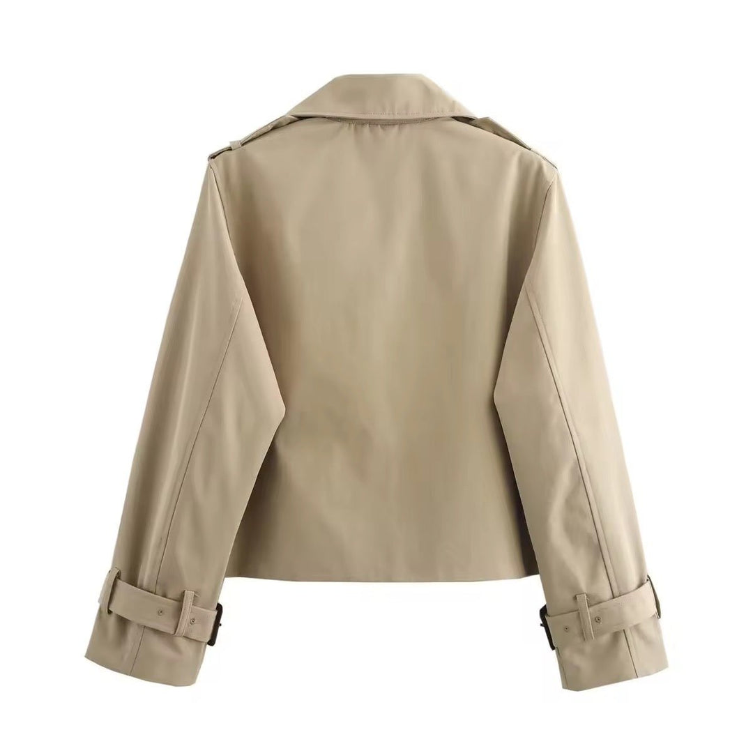 Celeste | Trench corto doppiopetto elegante da donna