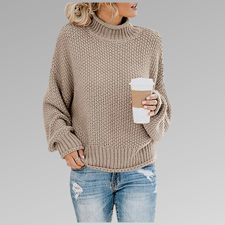 Victoria | Strickpullover mit hohem Kragen