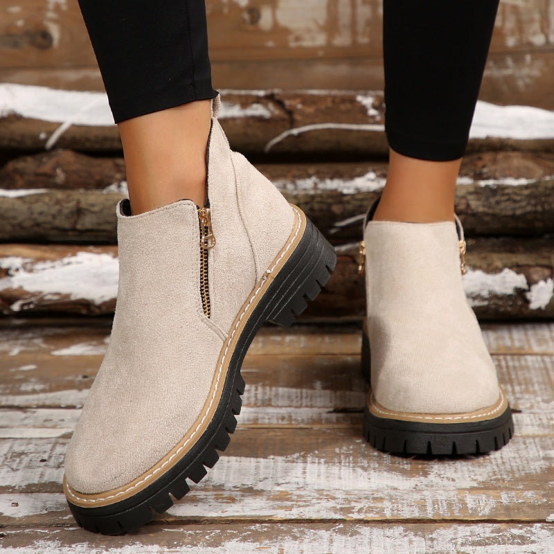 Lerelle | Schicke Wildleder-Plateau-Stiefeletten für Damen