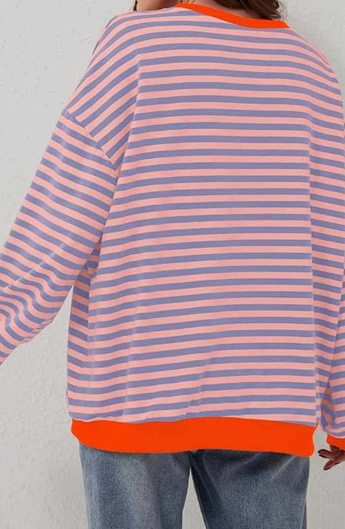 Amelia | Striped Oversized Sweater – Cozy Style for Women