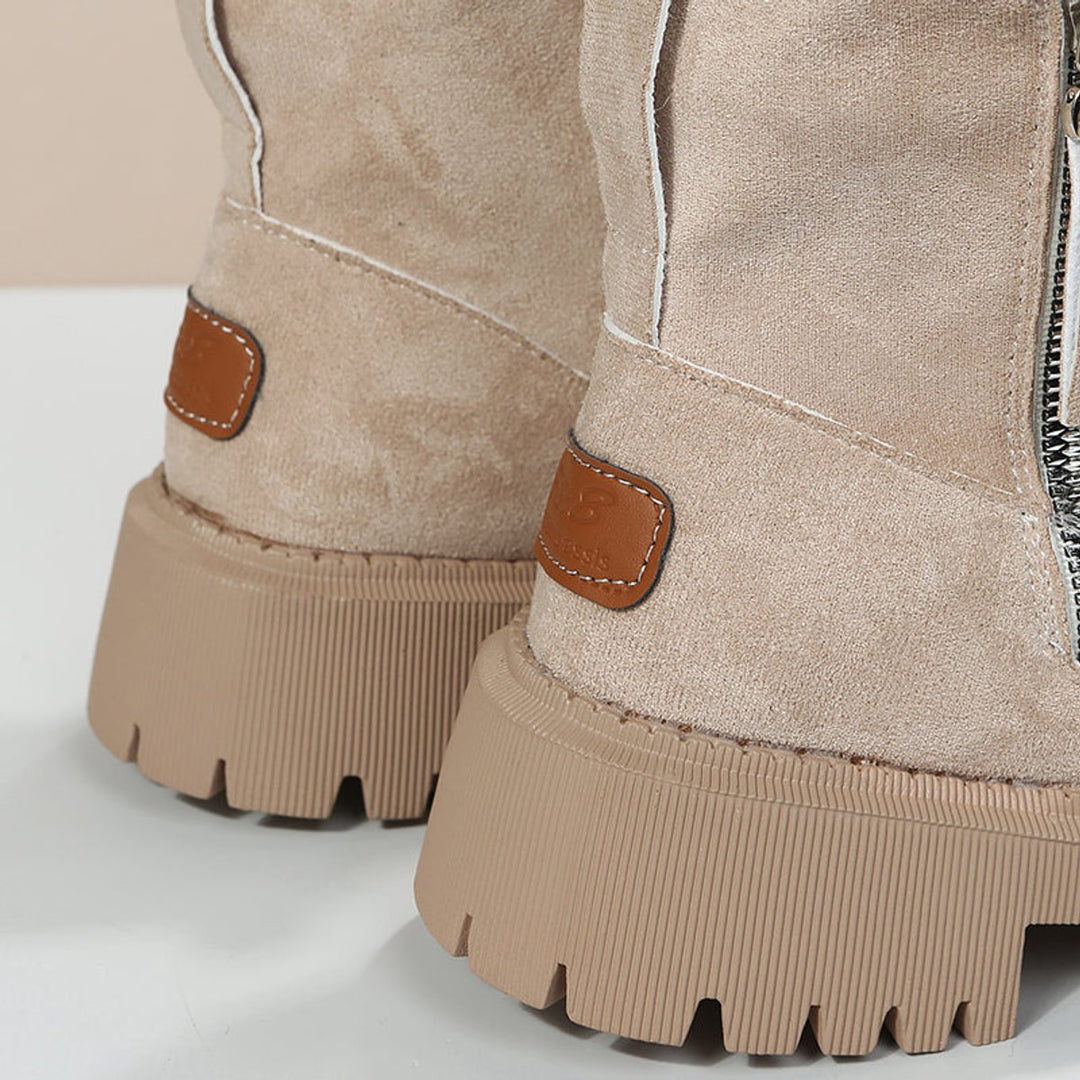 Valencia | Bequeme Ankle Boots für Damen aus gefüttertem Veloursleder zum Hineinschlüpfen