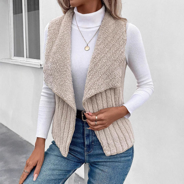 Wynelle | Cozy Fleece Open-Collar Vest