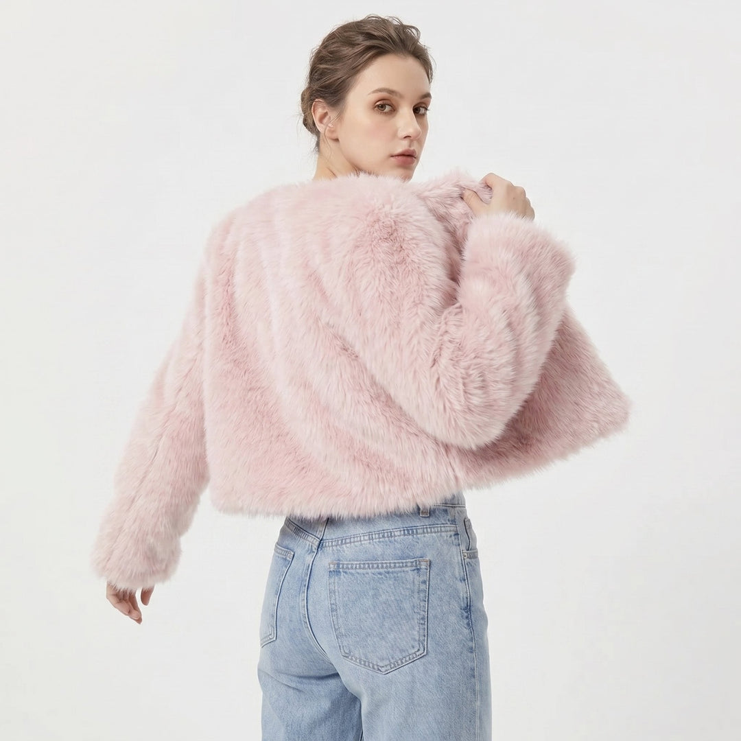 Colette | Cropped Faux Fur Jacket
