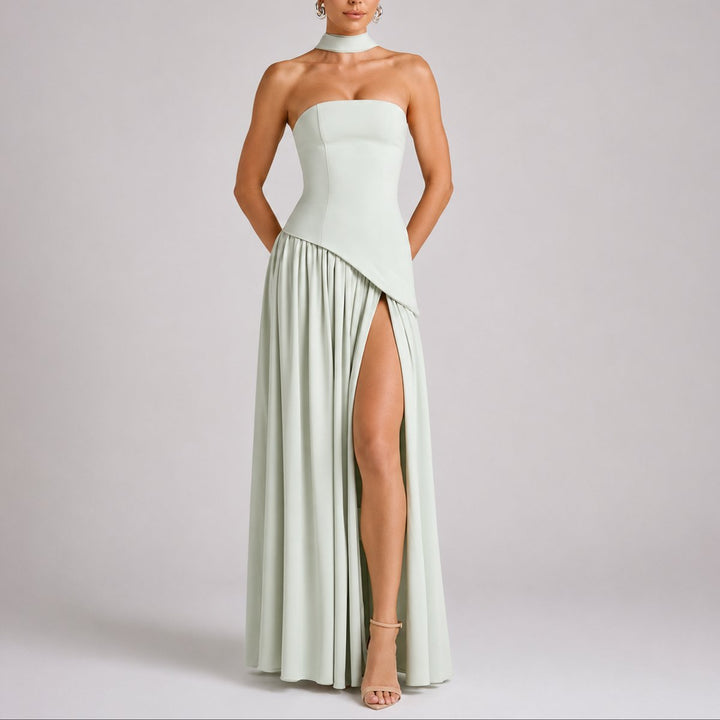 Violetta | Women's Elegant Strapless Open-Back Maxi Dress