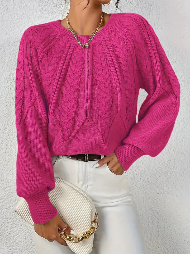 Aurielle | Elegante maglione da donna a trecce traforate