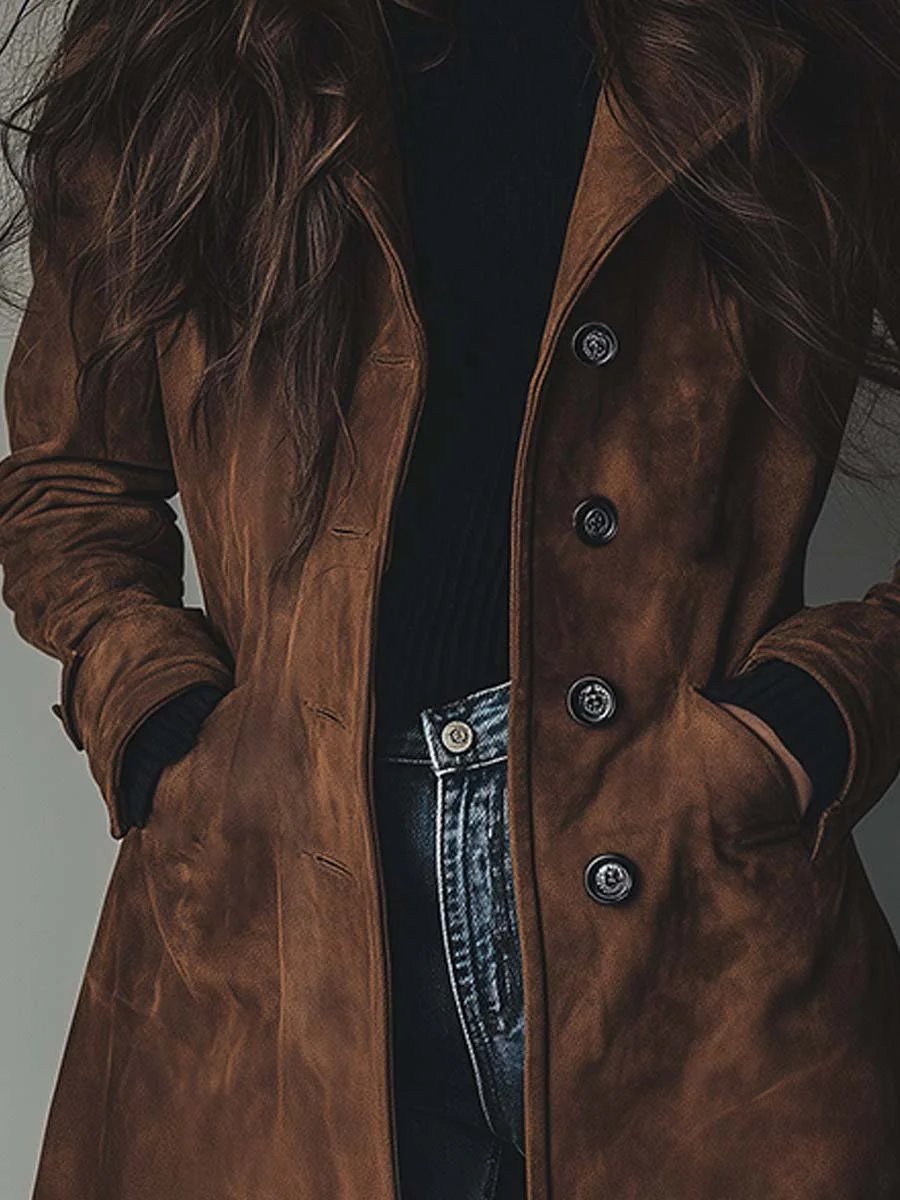 Odette | Trench lungo doppiopetto elegante da donna