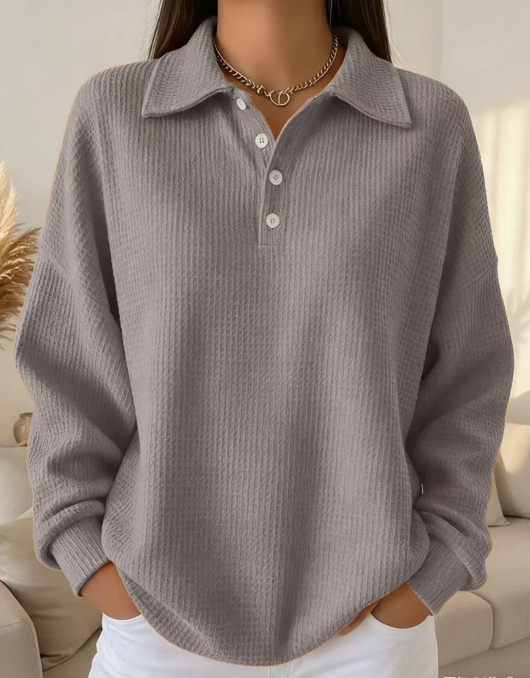 Brooke | Polo Collar Knit Sweater