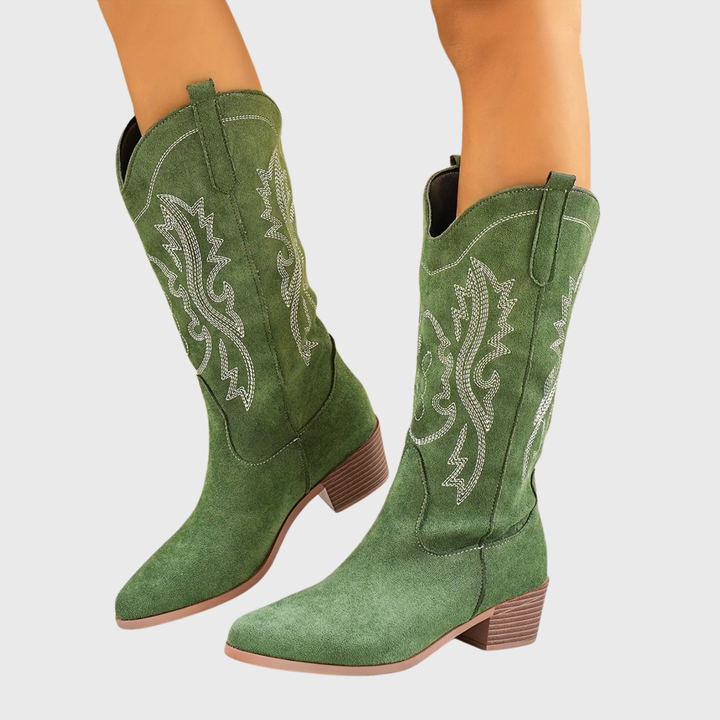Vivienne | Cowboystiefel mit weitem Schaft bis zur Wadenmitte für Damen