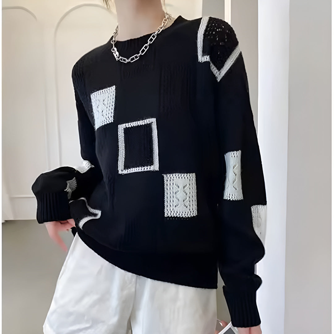 Sylvara | Eleganter Strickpullover mit Muster
