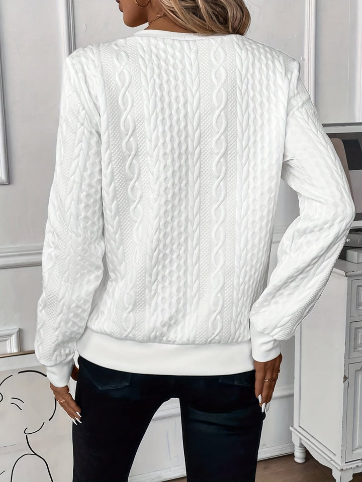 Aurelia | Cable Knit Zip-Up Sweater