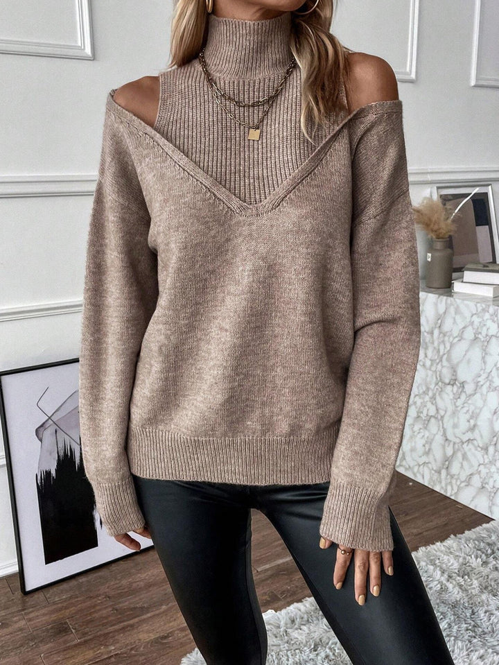 Bettina | Off-Shoulder Turtleneck Sweater for Women