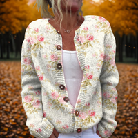 Camille | Floraler Strickcardigan
